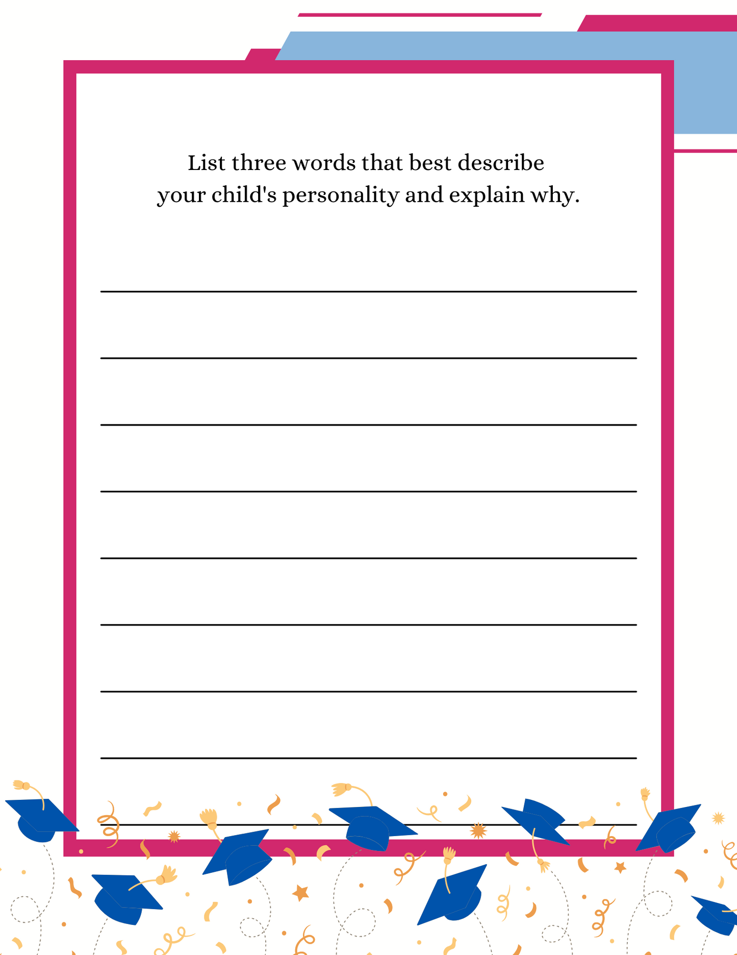 Graduate Journey Journal: A Path to Parental Pride