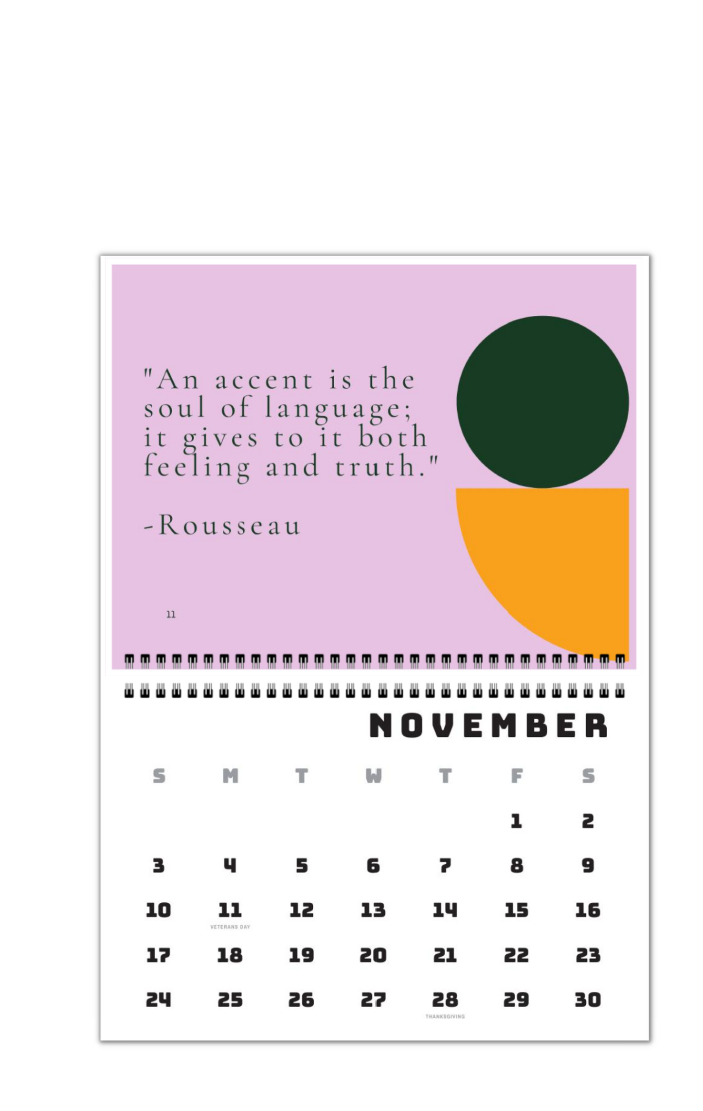 Language Lover's Calendar 2024