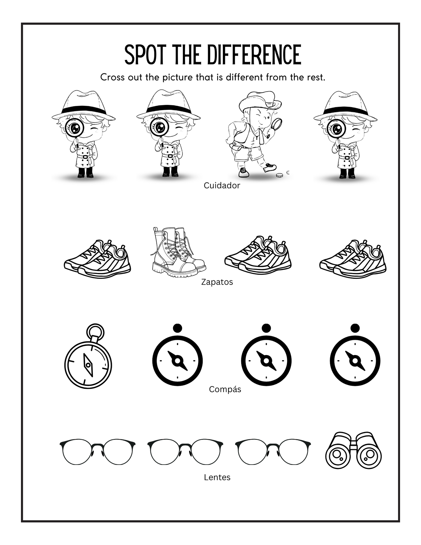 Children's Spanish Jungle Activity Pack - PDF