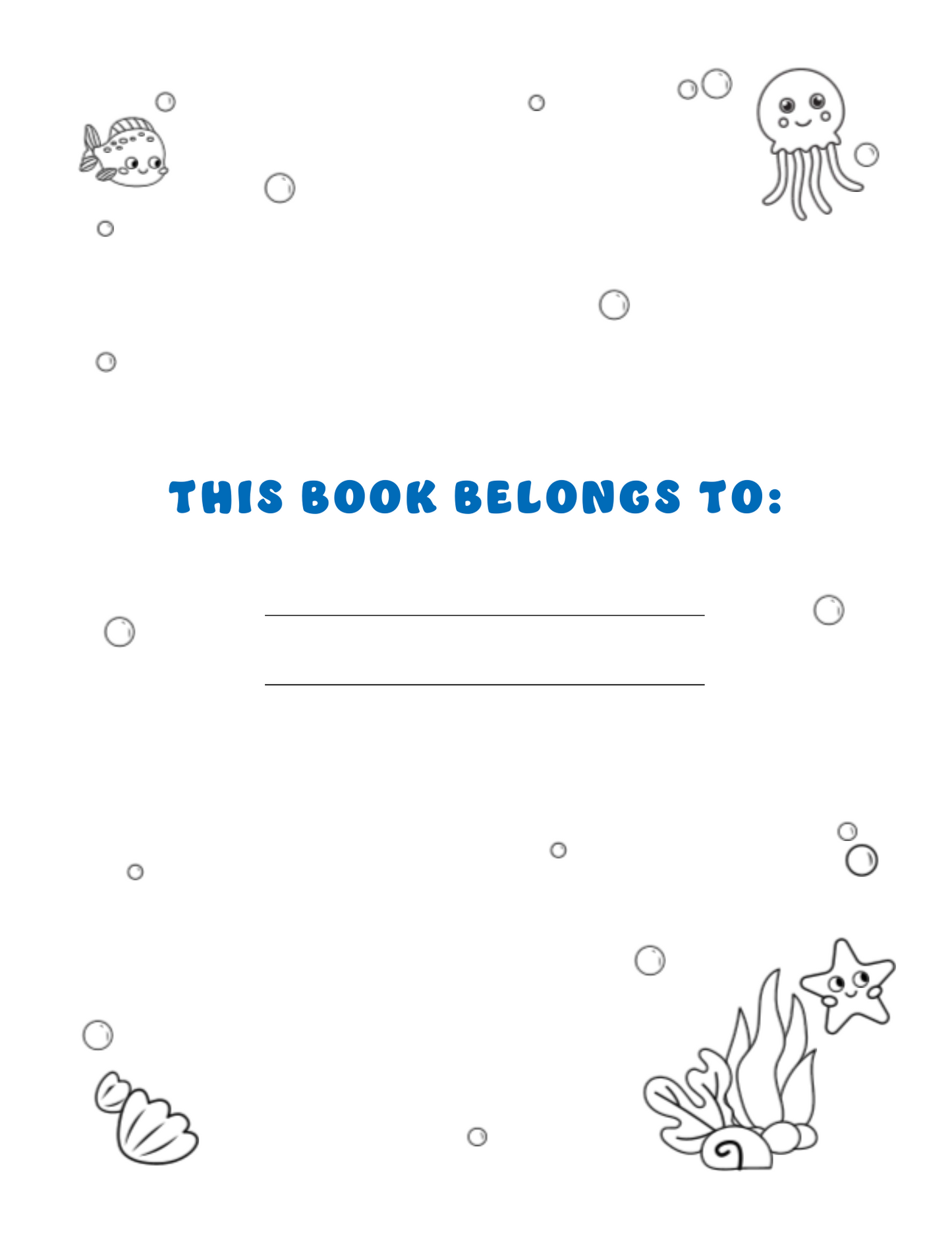 Ocean Adventure Spanish Vocabulary Mermaid Coloring Pack