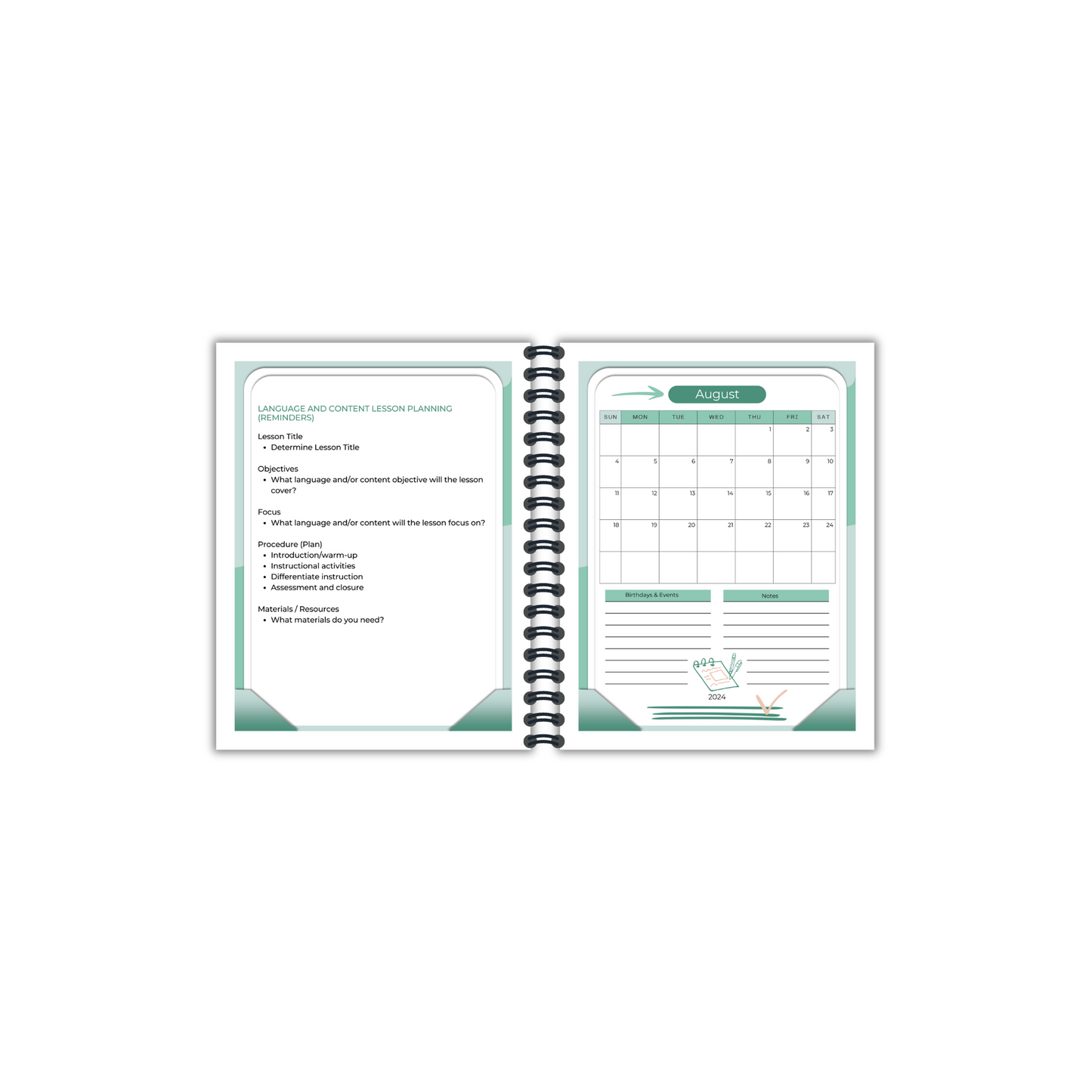 ESL Teacher 2025 - 26 Planner (Paper Back)