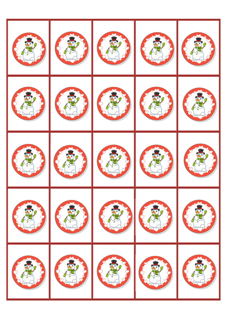 Christmas Bingo Game