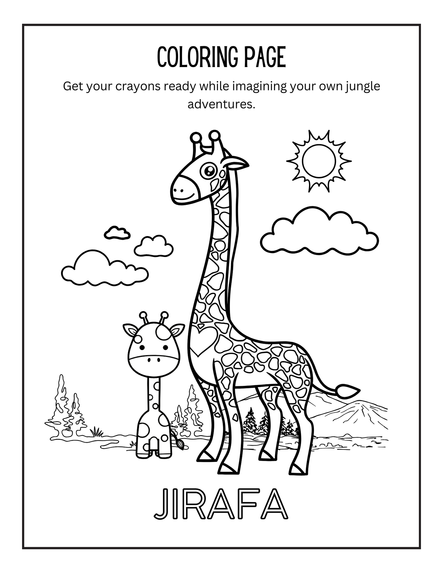 Children's Spanish Jungle Activity Pack - PDF