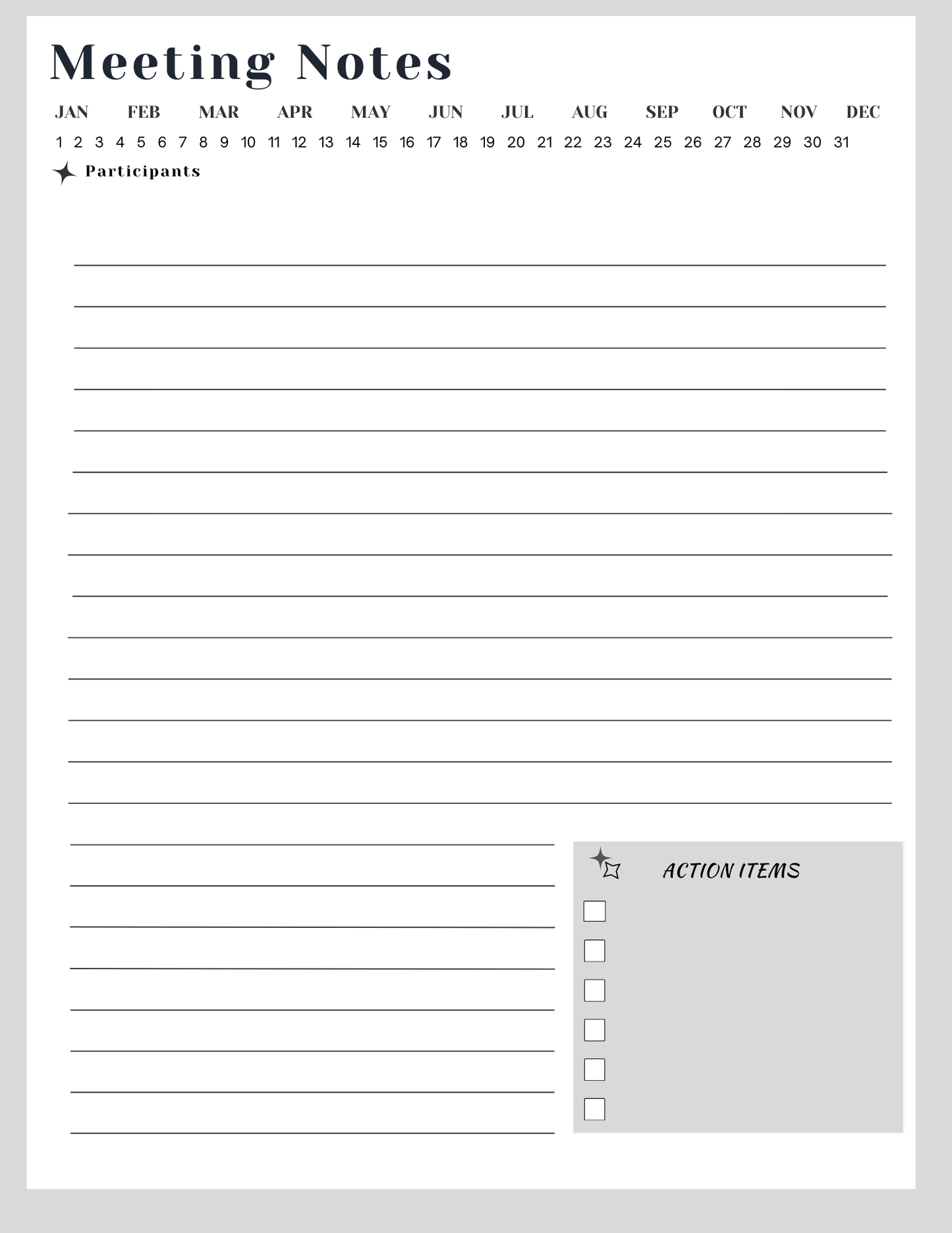 My Action Meeting Notebook