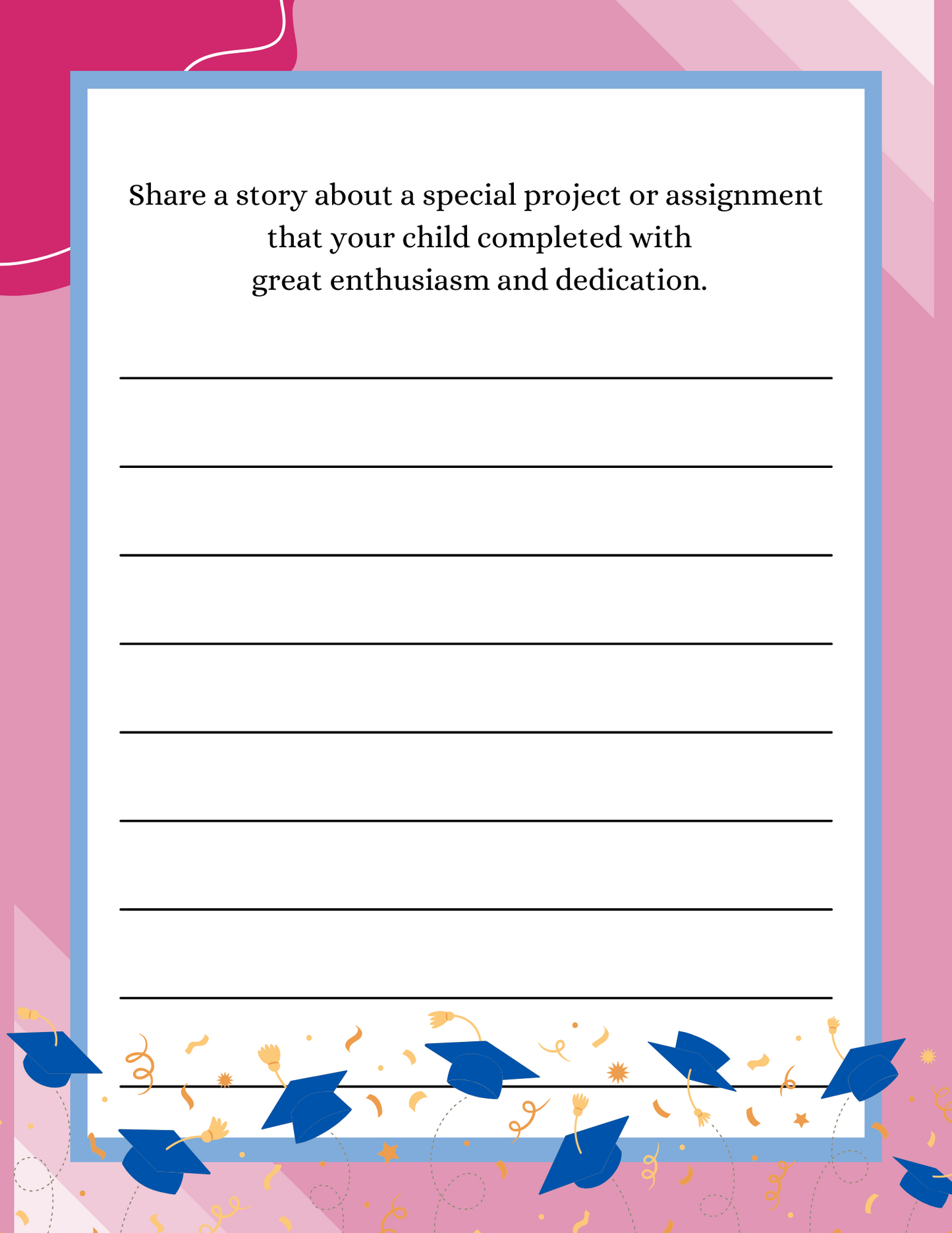 Graduate Journey Journal: A Path to Parental Pride