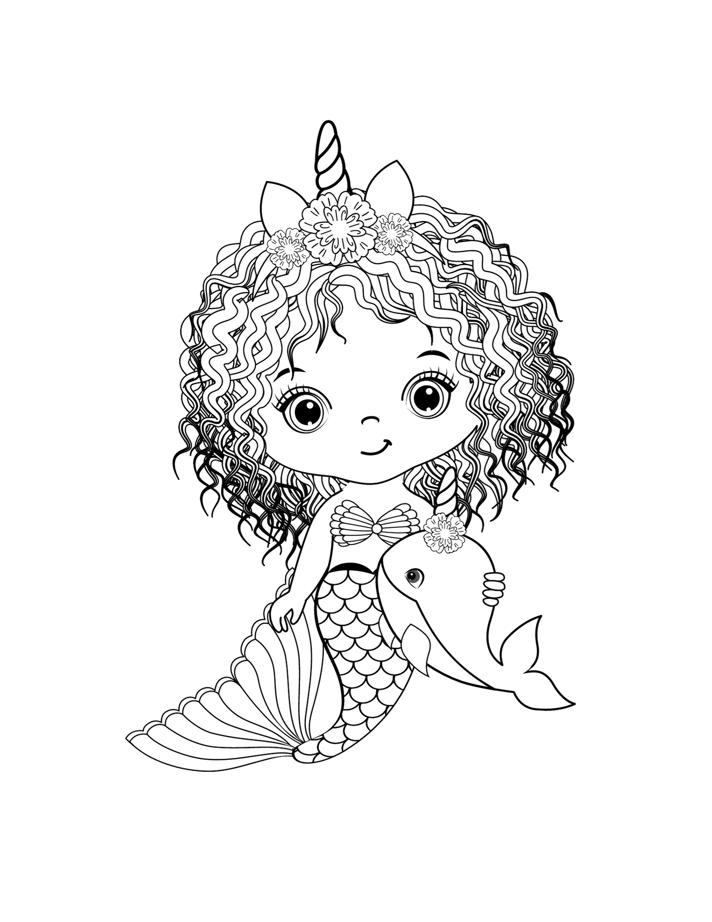 Ocean Adventure Spanish Vocabulary Mermaid Coloring Pack