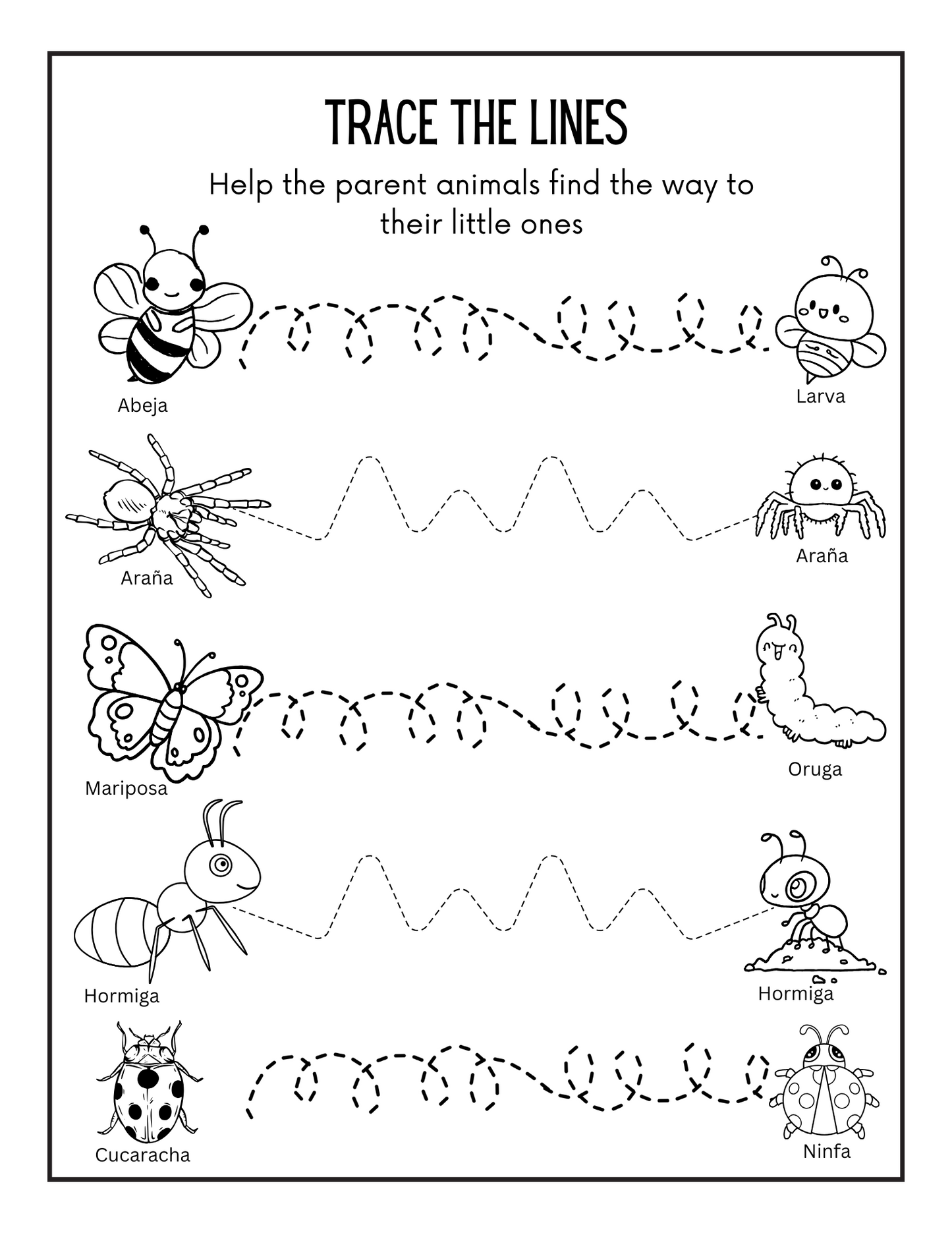 Children's Spanish Jungle Activity Pack - PDF