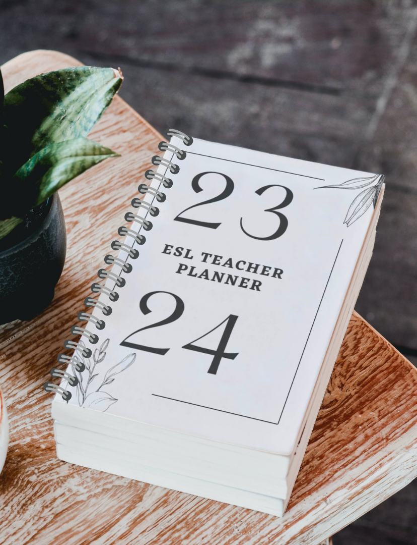 2023 - 2024 ESL Teacher Planner (Black & White Paperback)