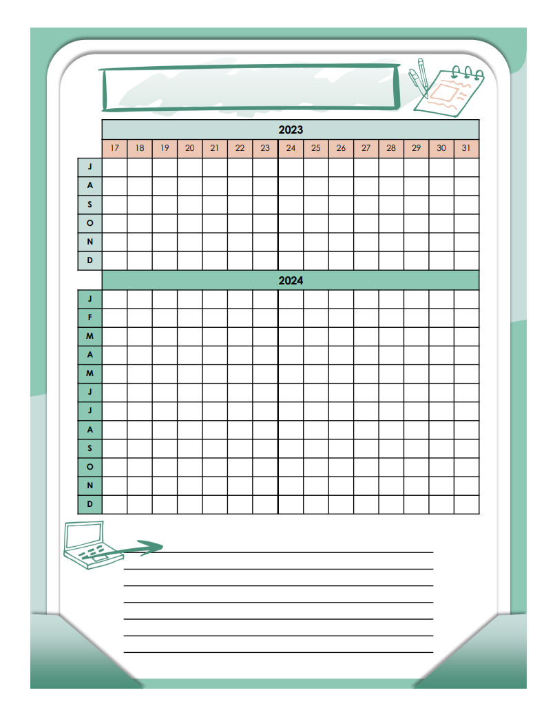 2023 - 2024 ESL Teacher Planner Green Digital