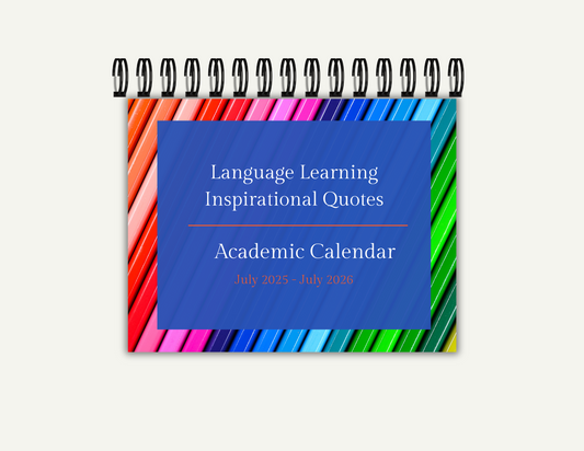 Language Learning Inspirational Quotes School Year Calendar 2025-26