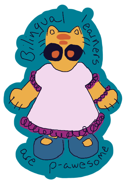 Bilingual Cats Stickers Sheet