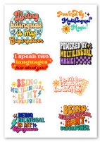Celebrate Bilingualism Stickers Sheet