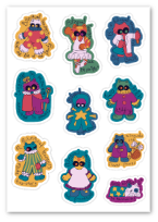 Bilingual Cats Stickers Sheet