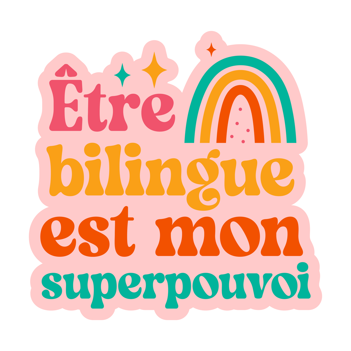 Being Bilingual French Stickers Sheet
