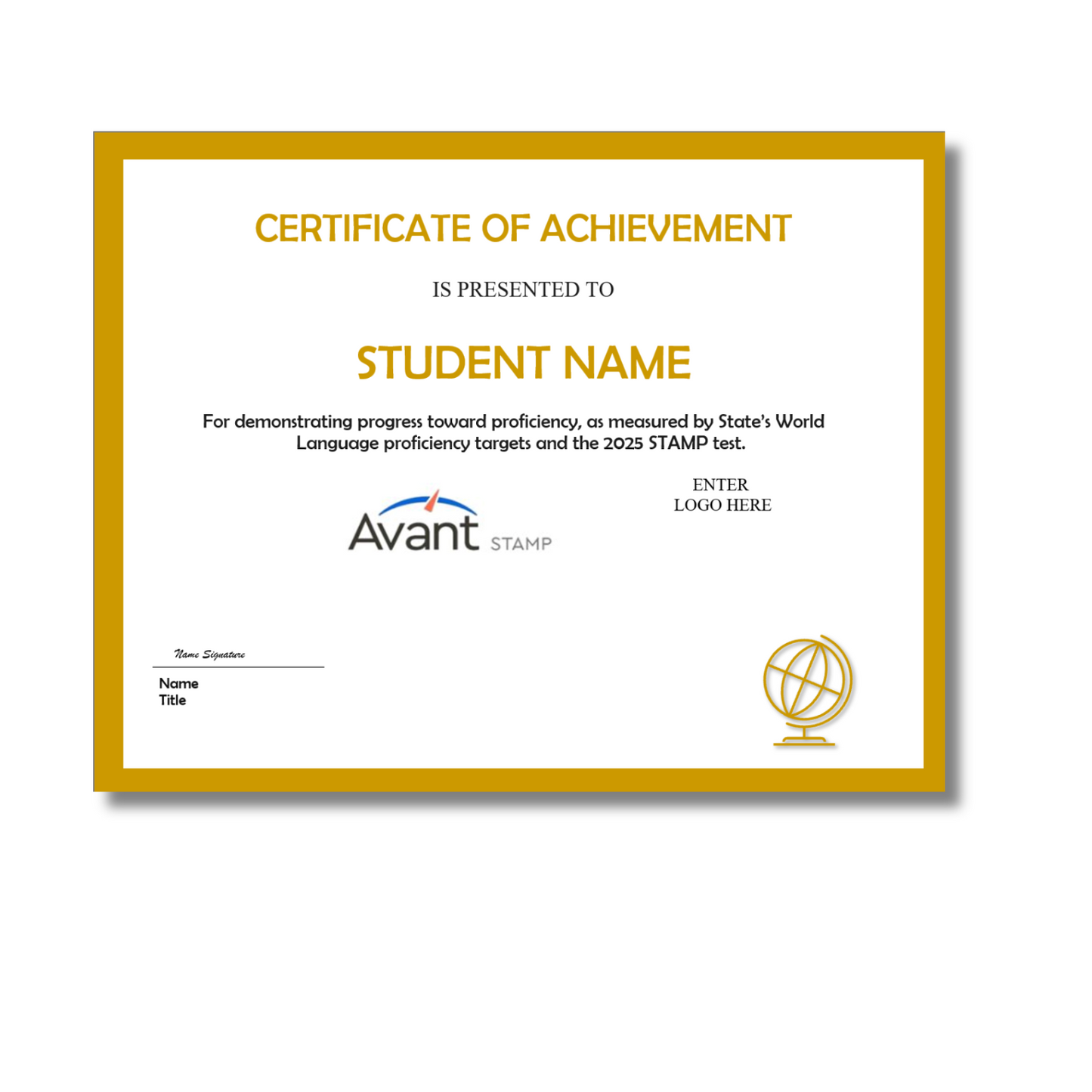 ACTFL Certificates - Editable Templates