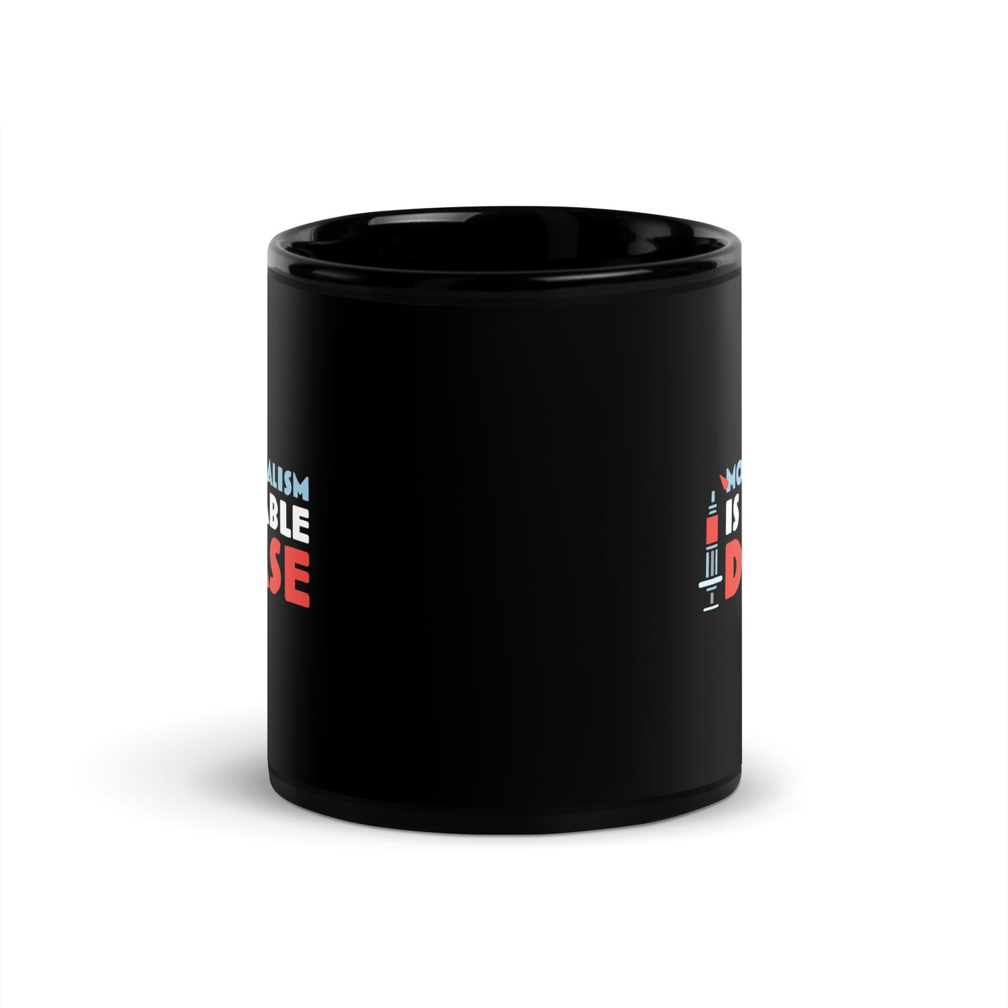 Monolingualism Black Glossy Mug.