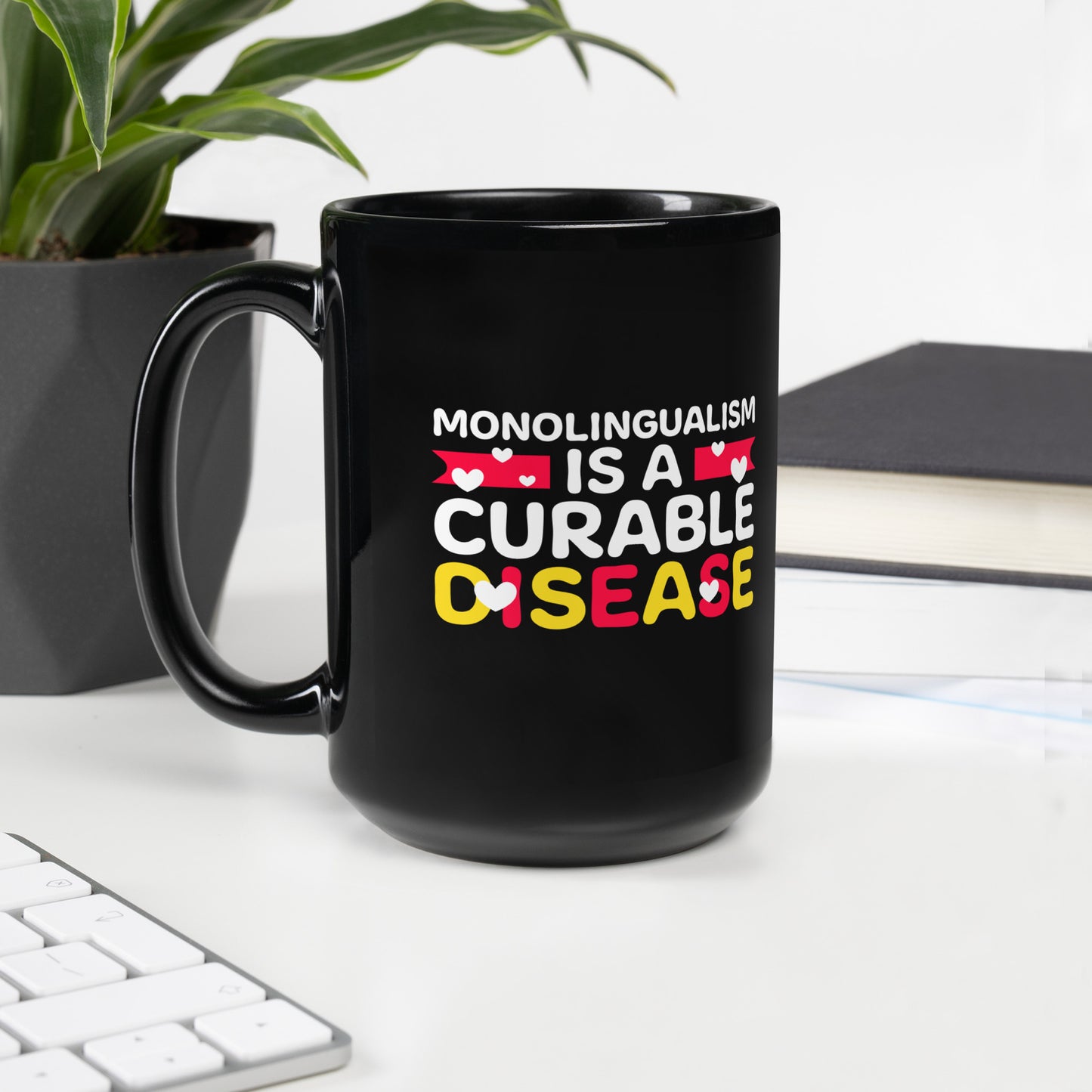 Monolingualism Black Mug