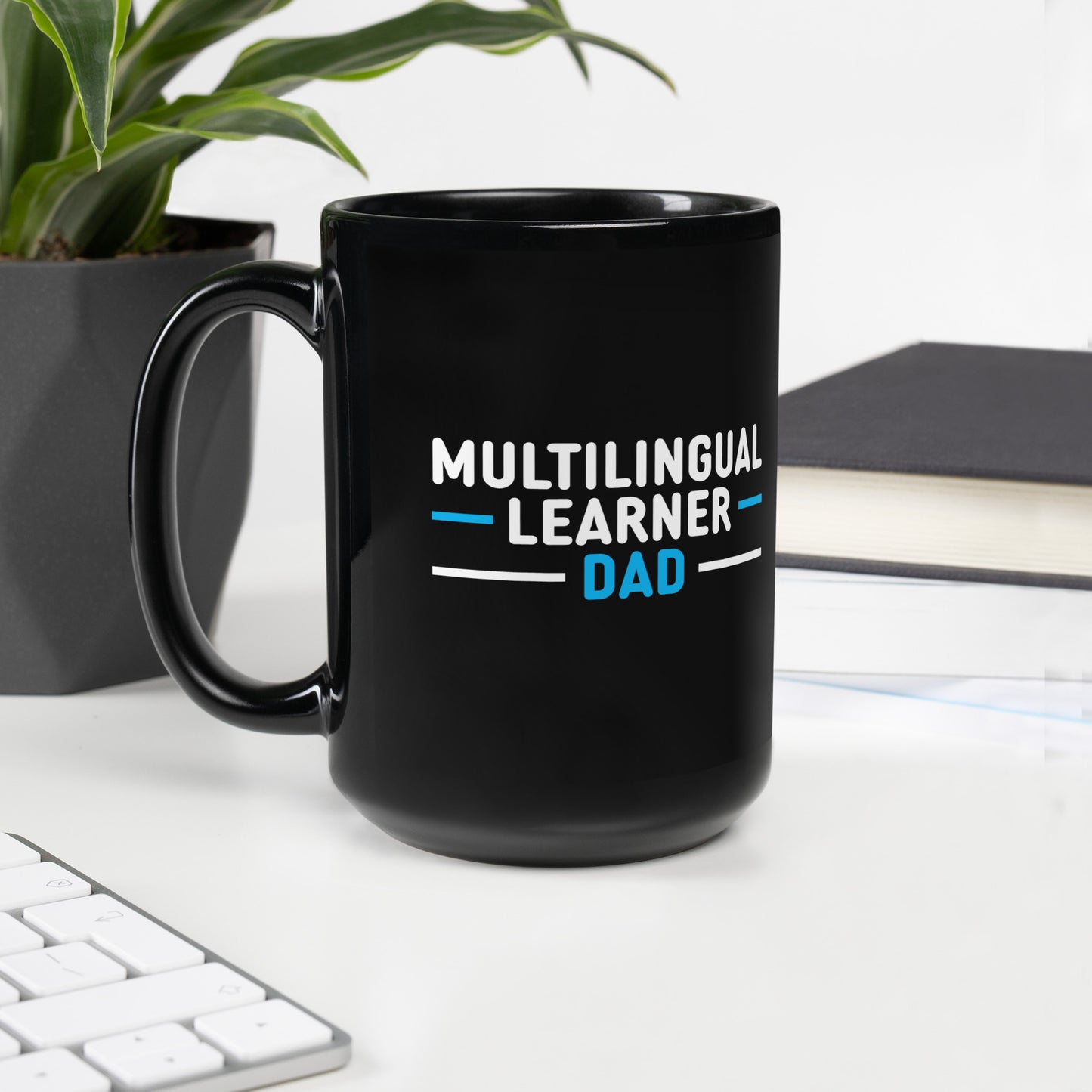 Multilingual Learner DAD  Black Glossy Mug