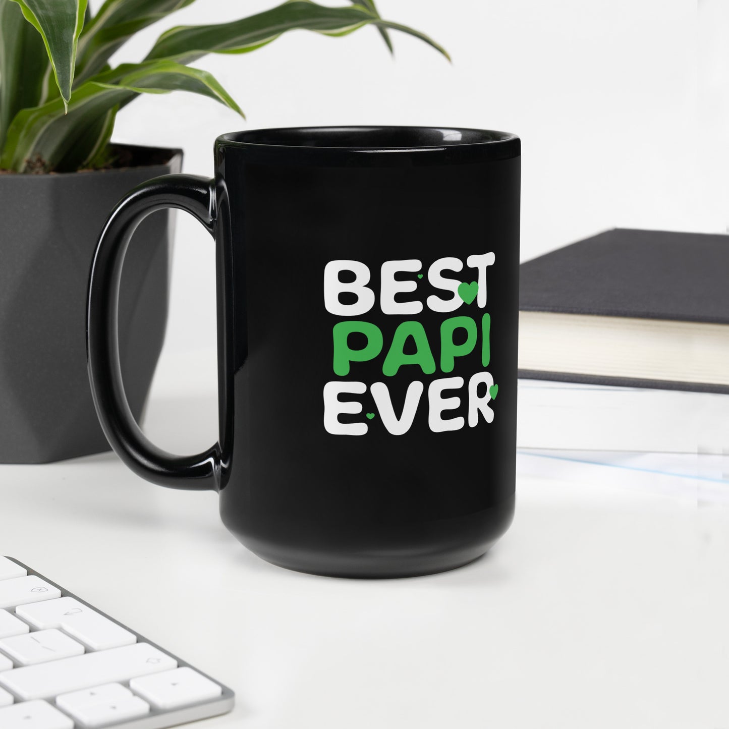 Best PAPI Ever Black Glossy Mug