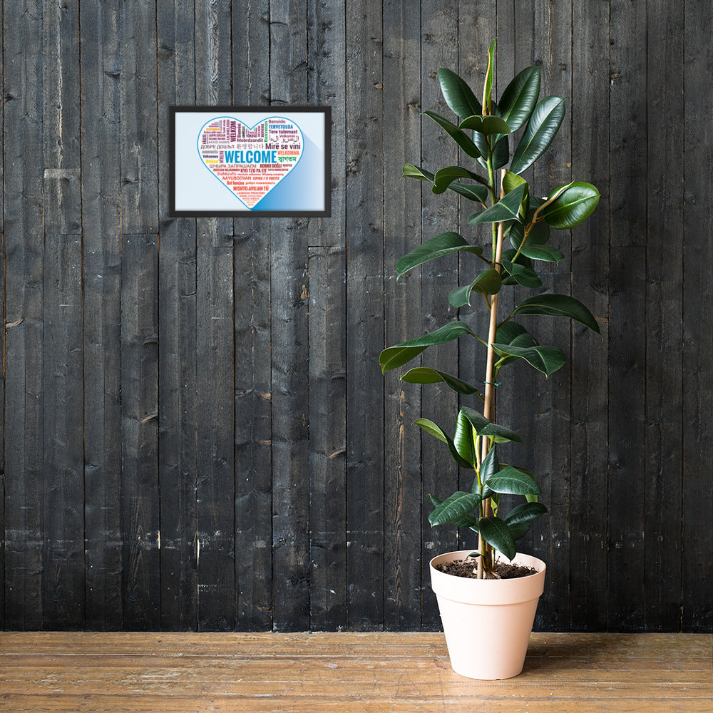 Welcome Framed Poster Language Poster Bilingual Poster for the Classroom