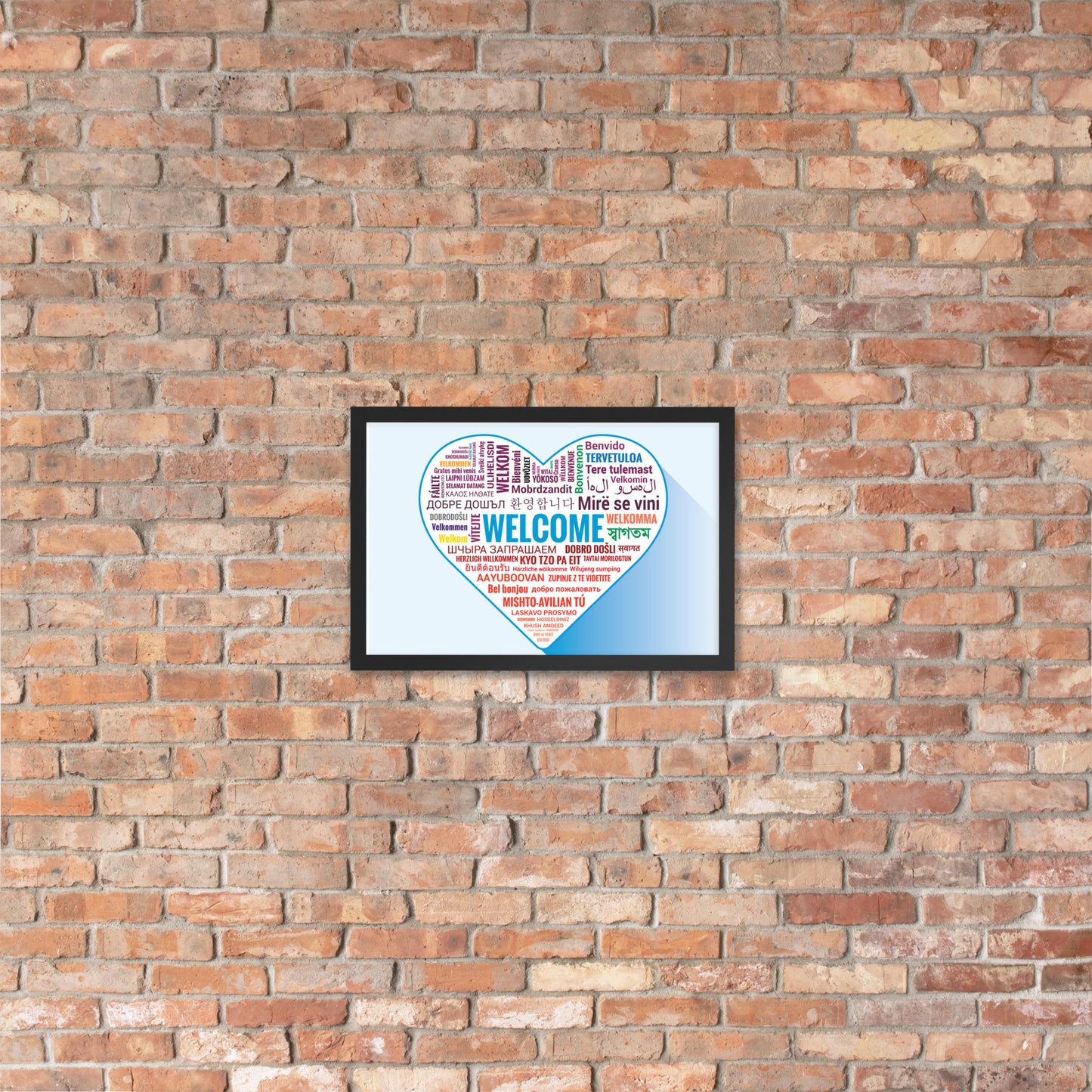 Welcome Framed Poster Language Poster Bilingual Poster for the Classroom