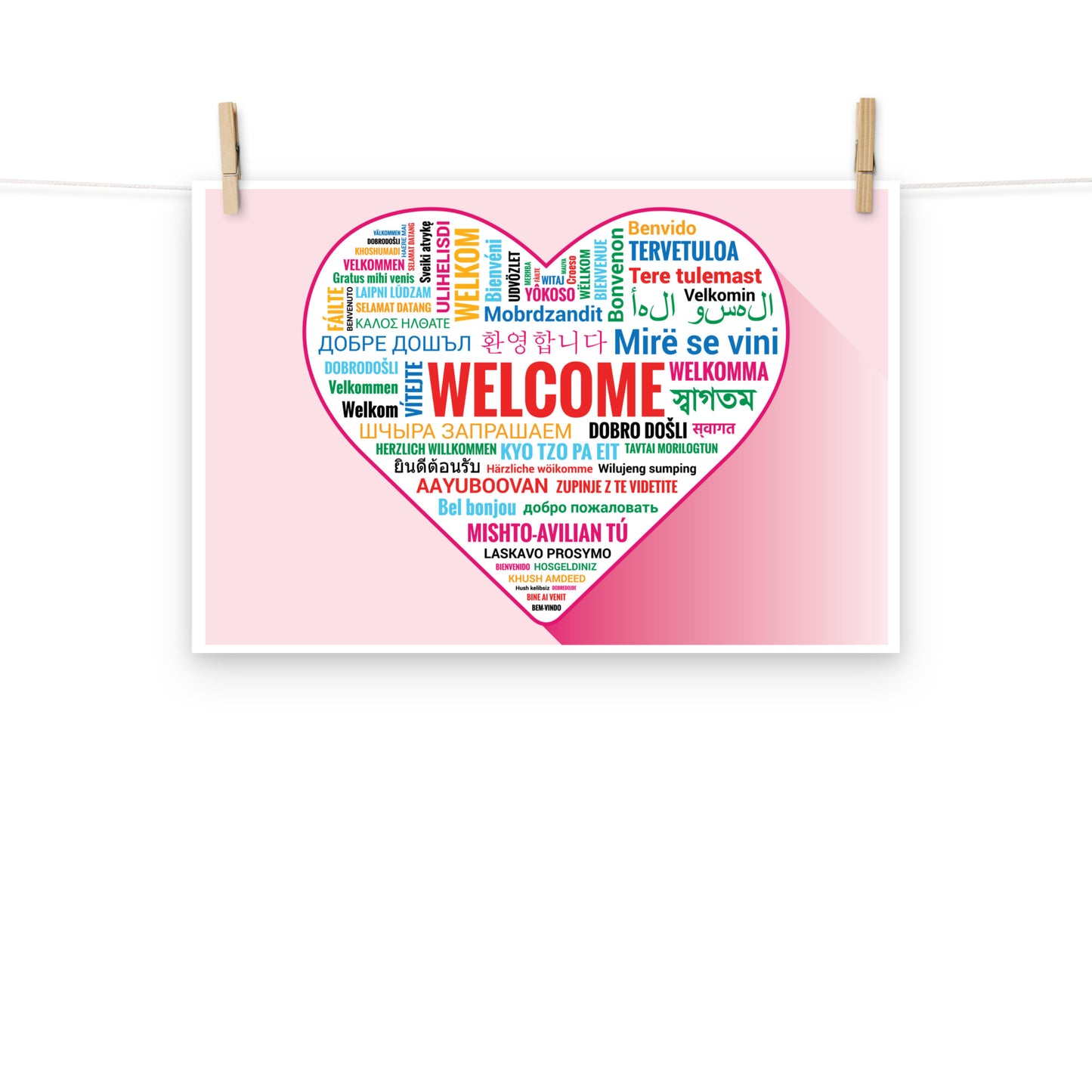 Welcome Poster in Different Languages, Classroom Decor, Bilingual Poster, Back To School, Office Decor,
