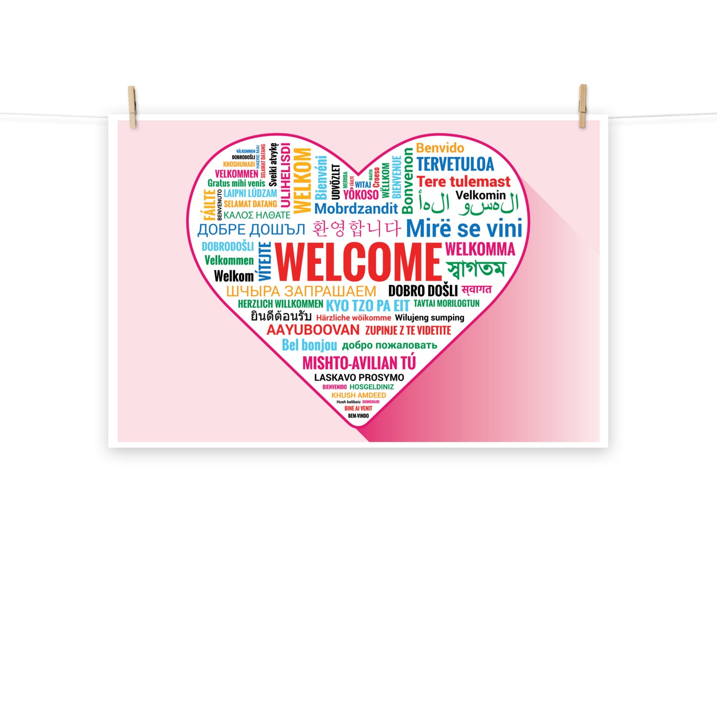 Welcome Poster in Different Languages, Classroom Decor, Bilingual Poster, Back To School, Office Decor,
