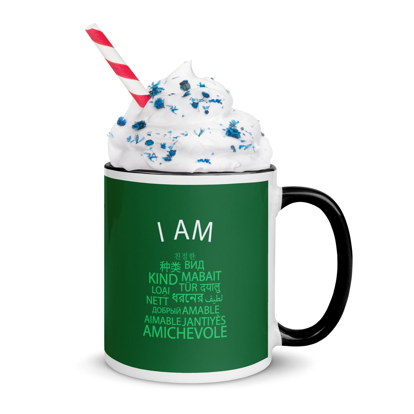 Taza Soy Amable con Color en el Interior.