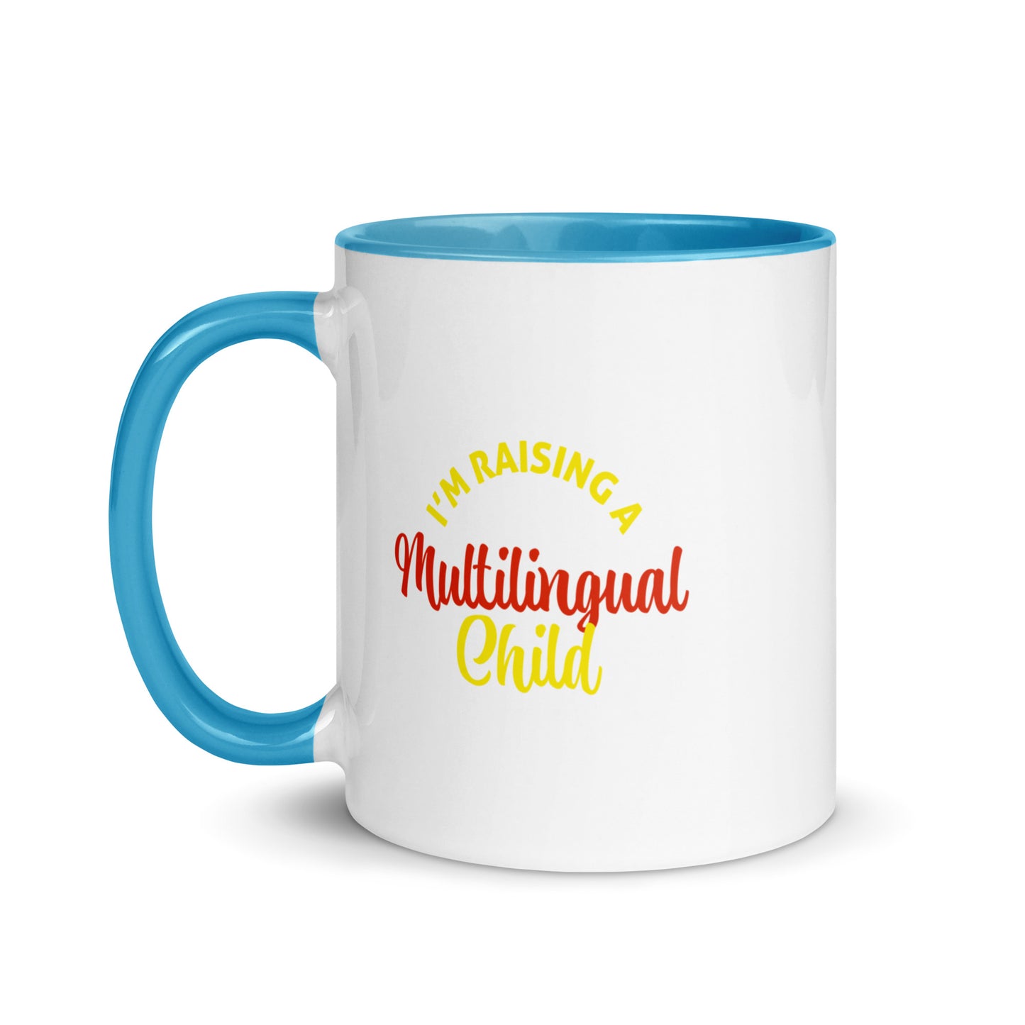 Raising Multilingual Mug with Color Inside.