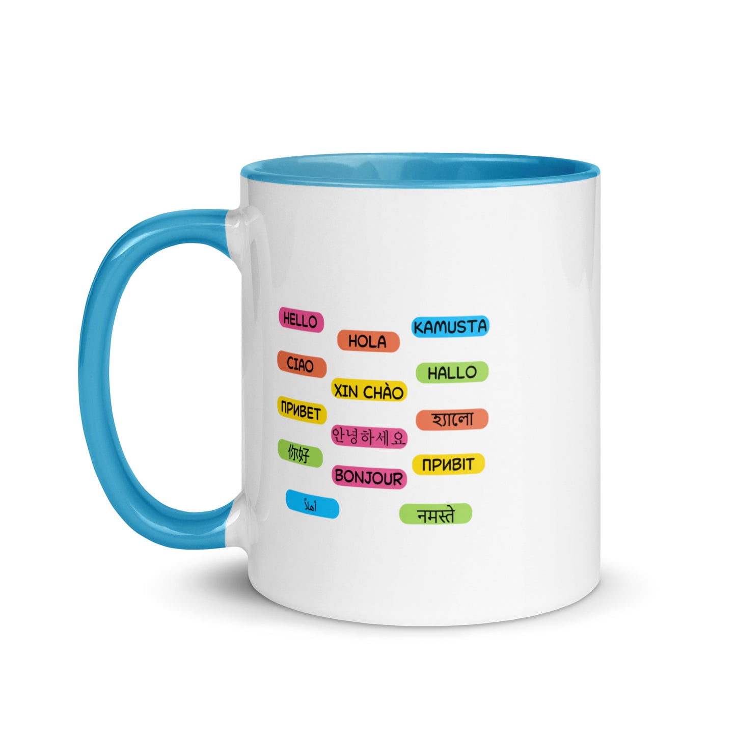Multilingual Word Wall Mug with Color Inside