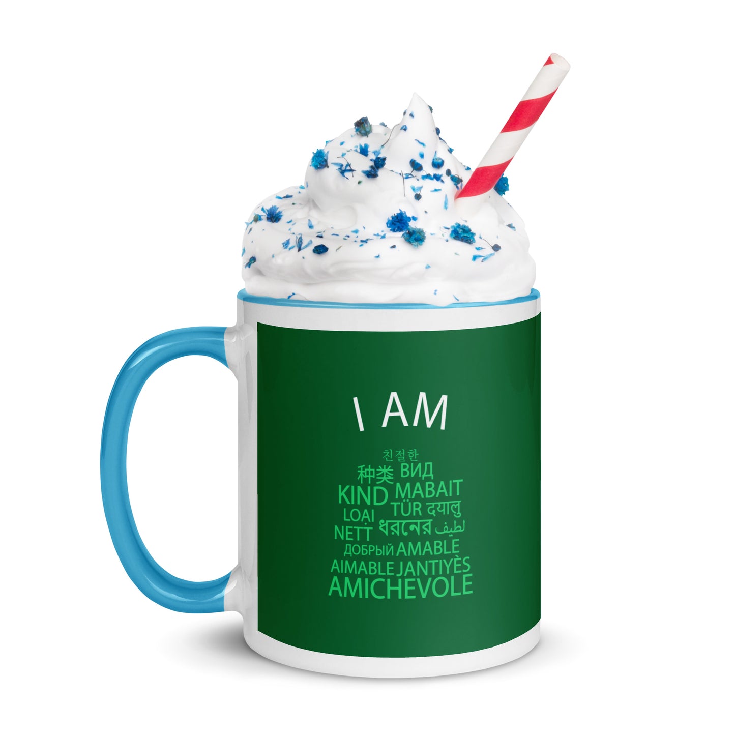 Taza Soy Amable con Color en el Interior.