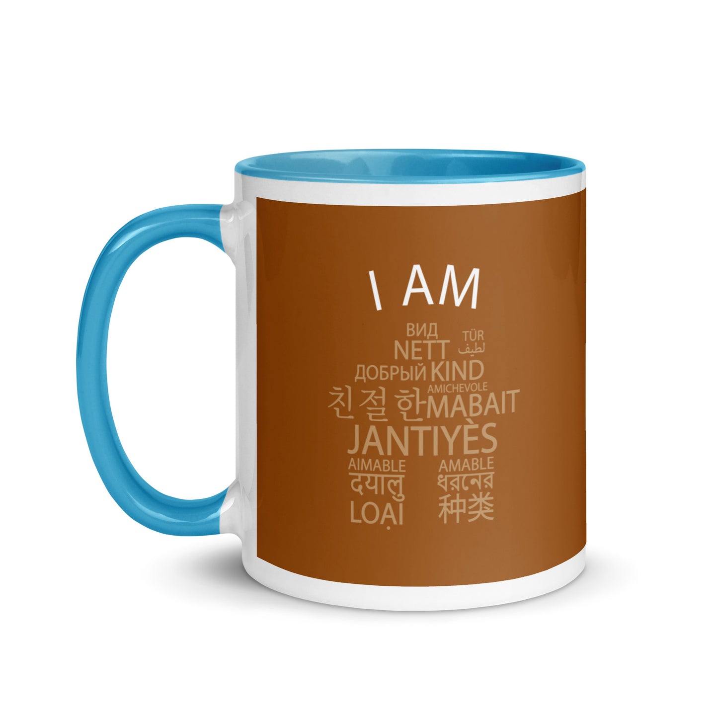 Taza Soy Amable con Color en el Interior.