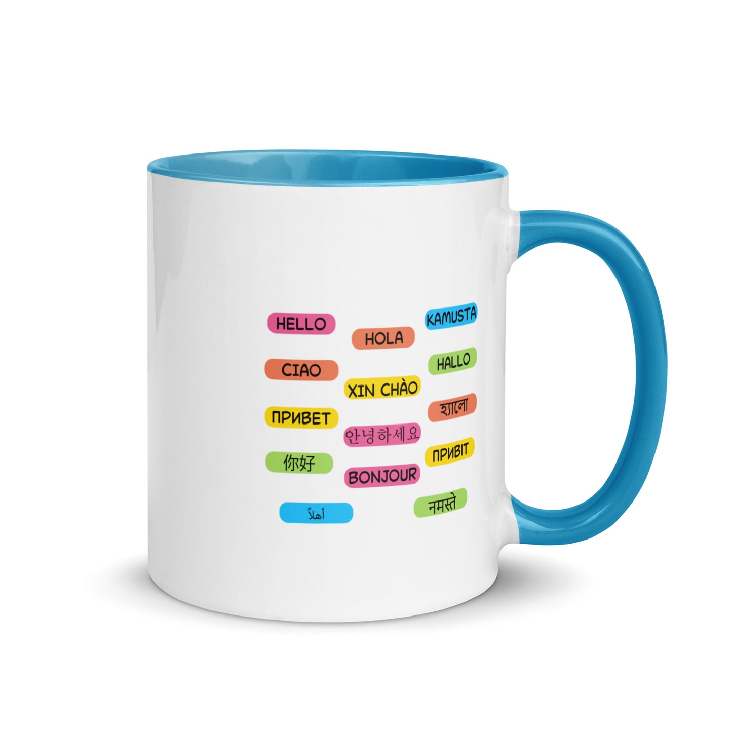 Multilingual Word Wall Mug with Color Inside