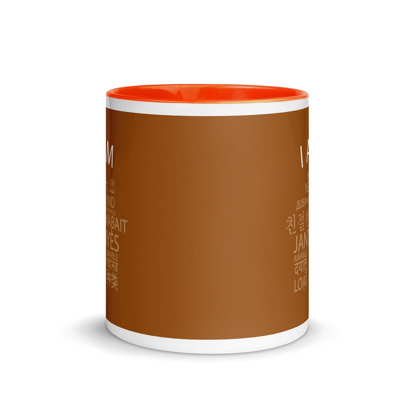 Taza Soy Amable con Color en el Interior.