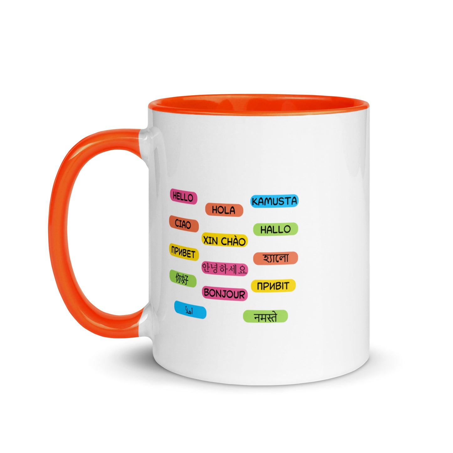 Multilingual Word Wall Mug with Color Inside