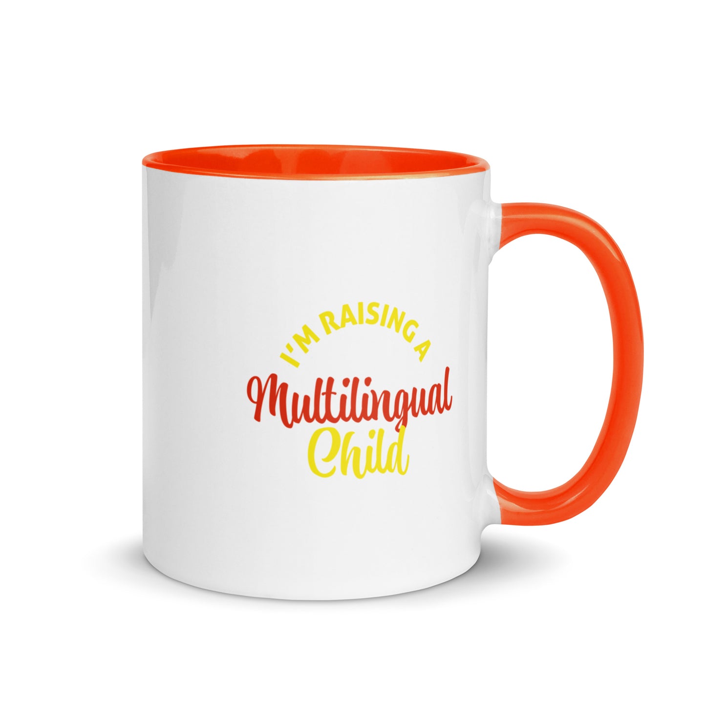 Raising Multilingual Mug with Color Inside.