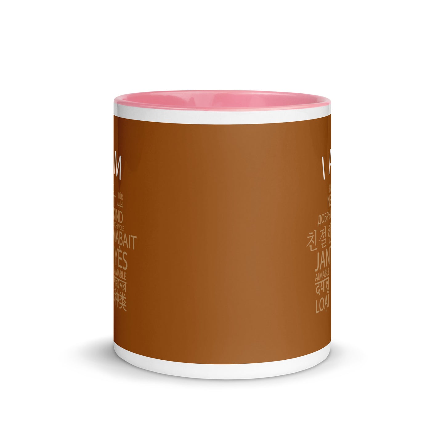 Taza Soy Amable con Color en el Interior.