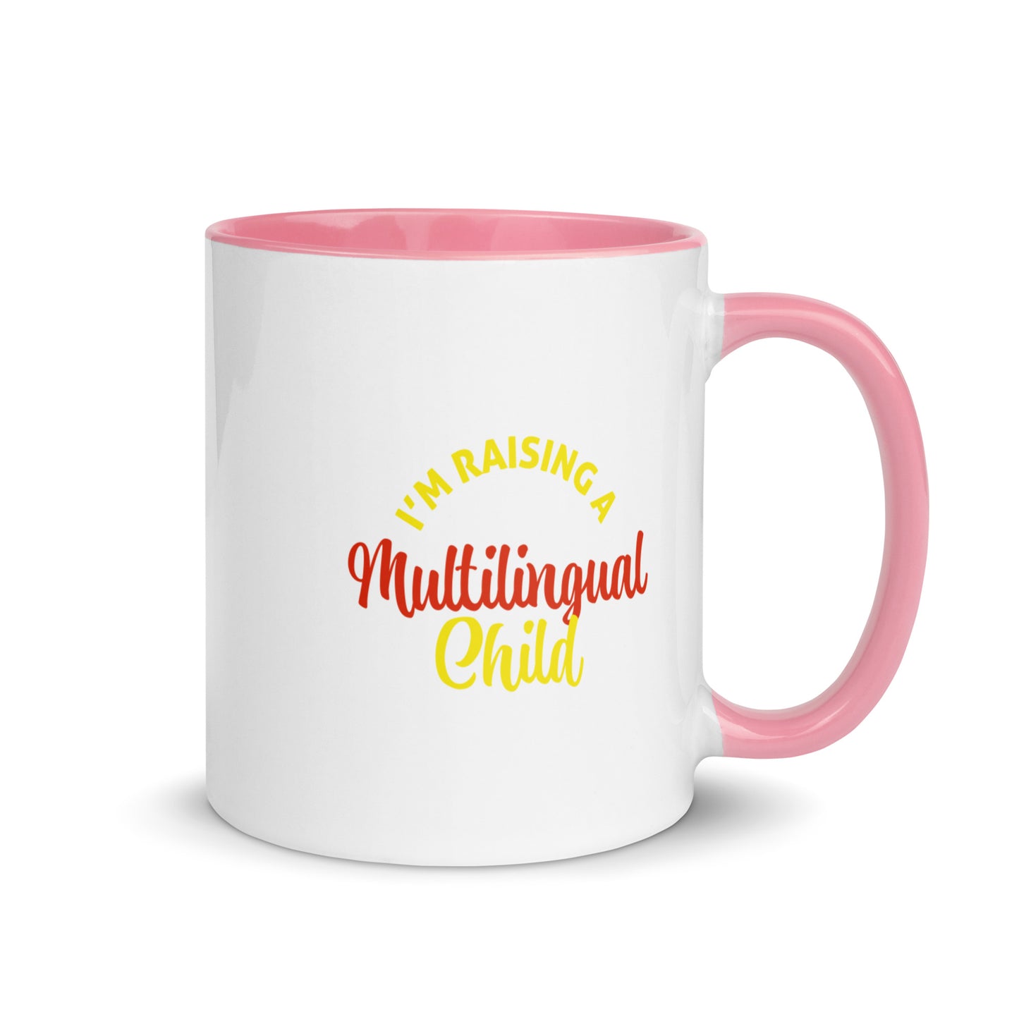 Raising Multilingual Mug with Color Inside.