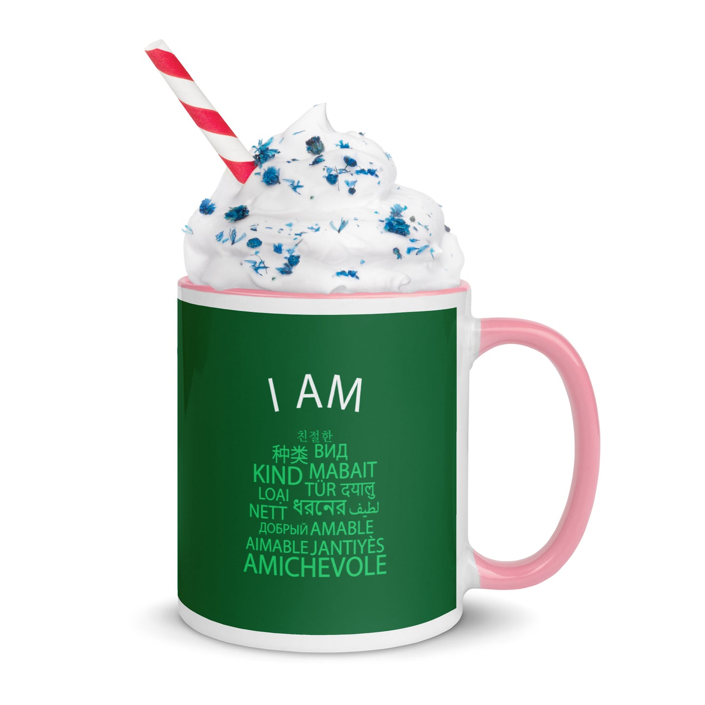 Taza Soy Amable con Color en el Interior.