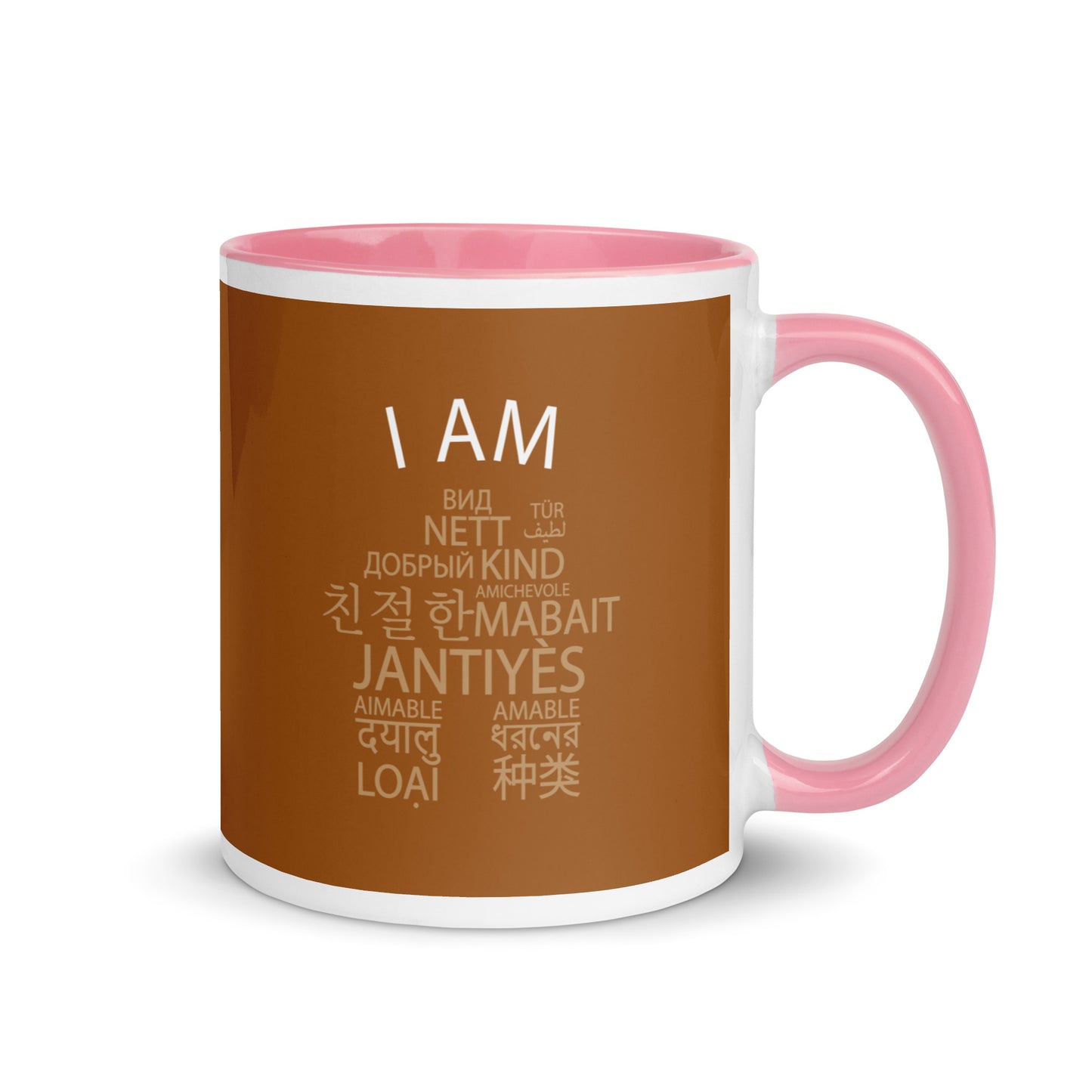 Taza Soy Amable con Color en el Interior.