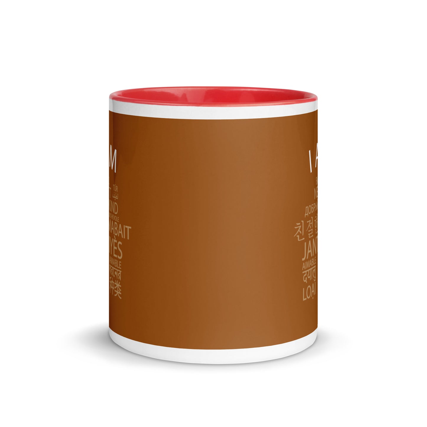 Taza Soy Amable con Color en el Interior.