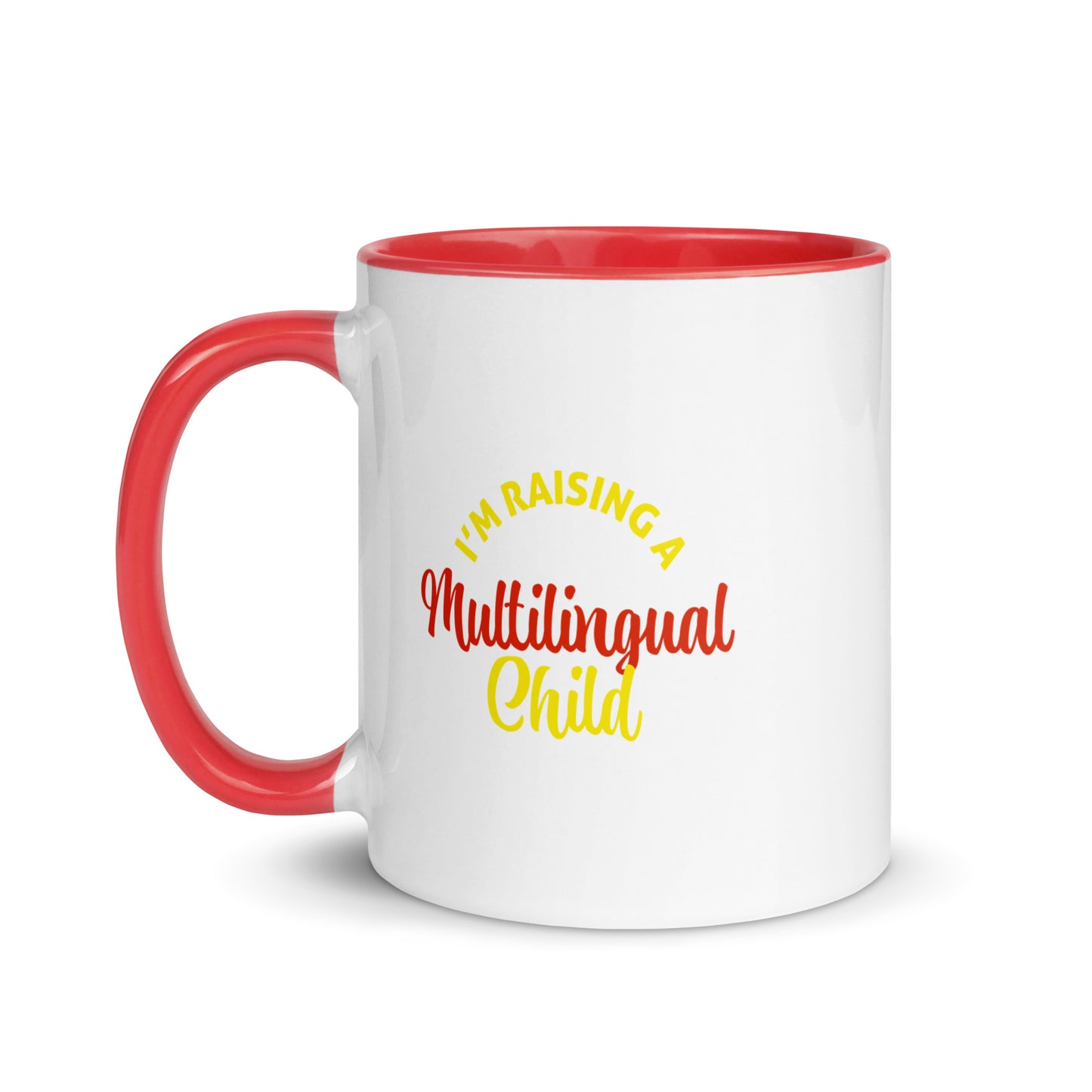 Raising Multilingual Mug with Color Inside.