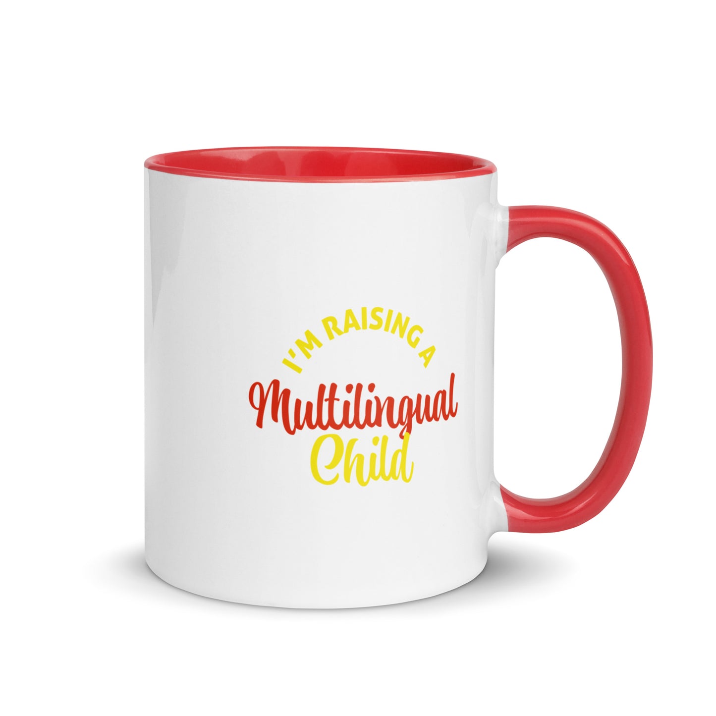 Raising Multilingual Mug with Color Inside.