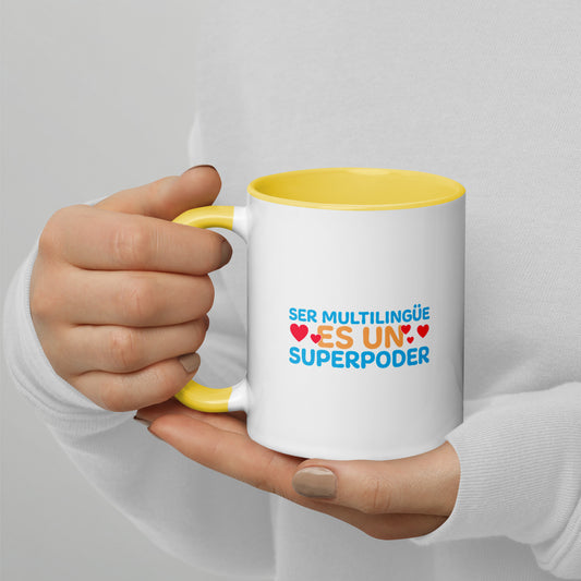 Superpoder  Mug with Color Inside