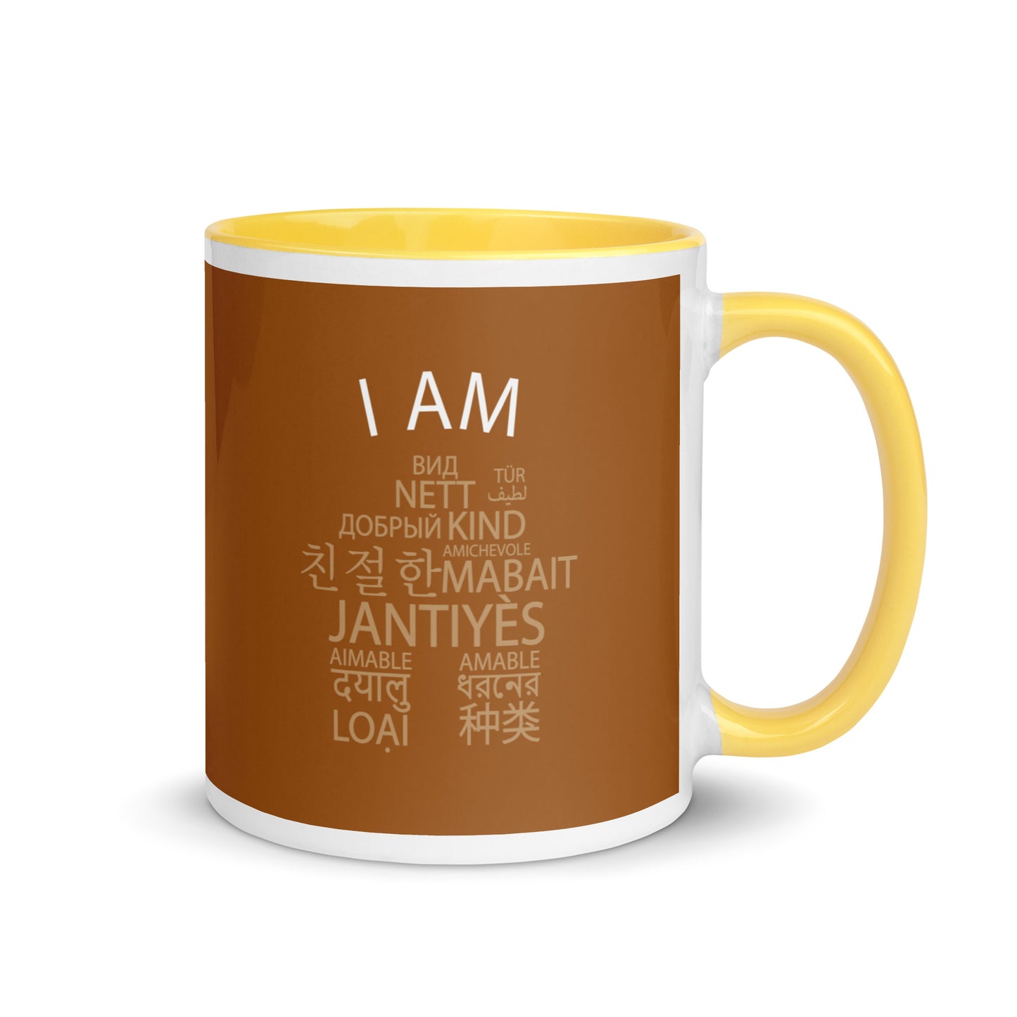 Taza Soy Amable con Color en el Interior.