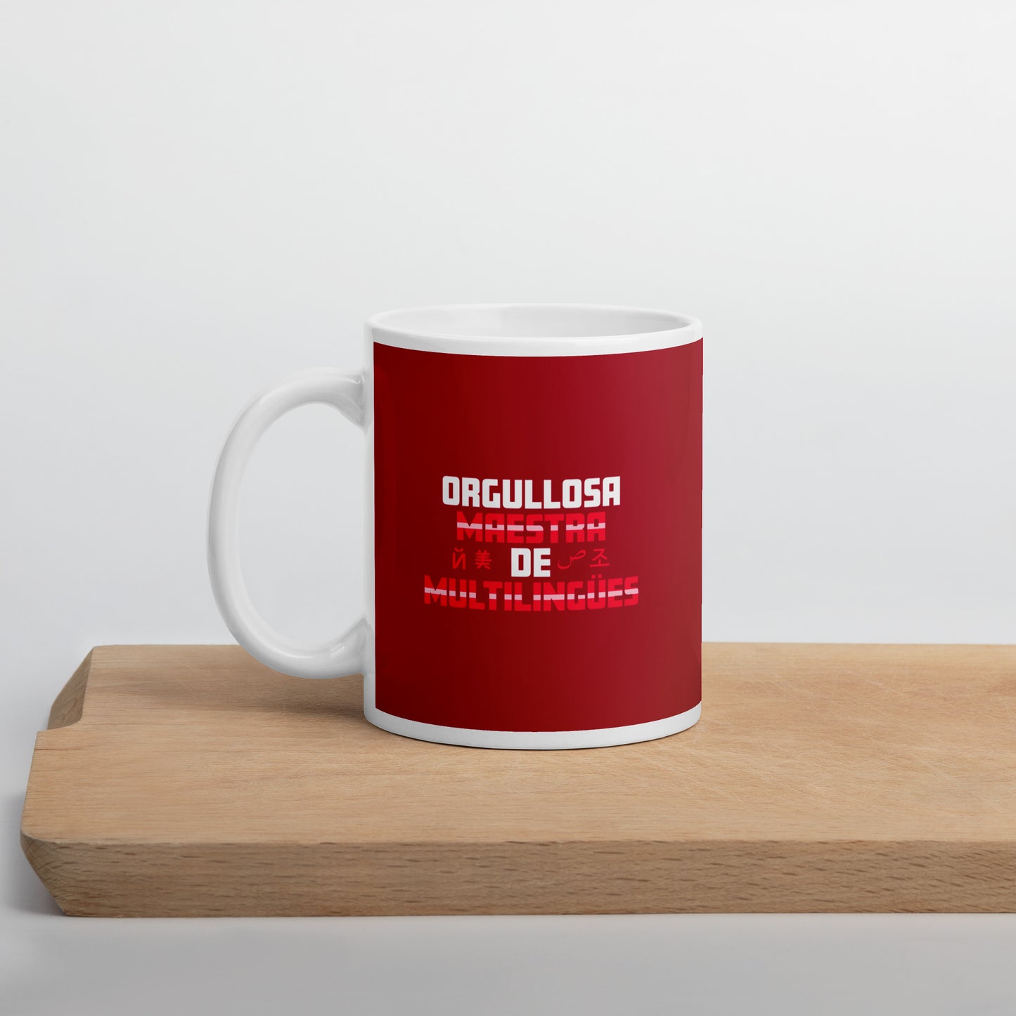 Orgullosa Maestra De Multilingues White mug