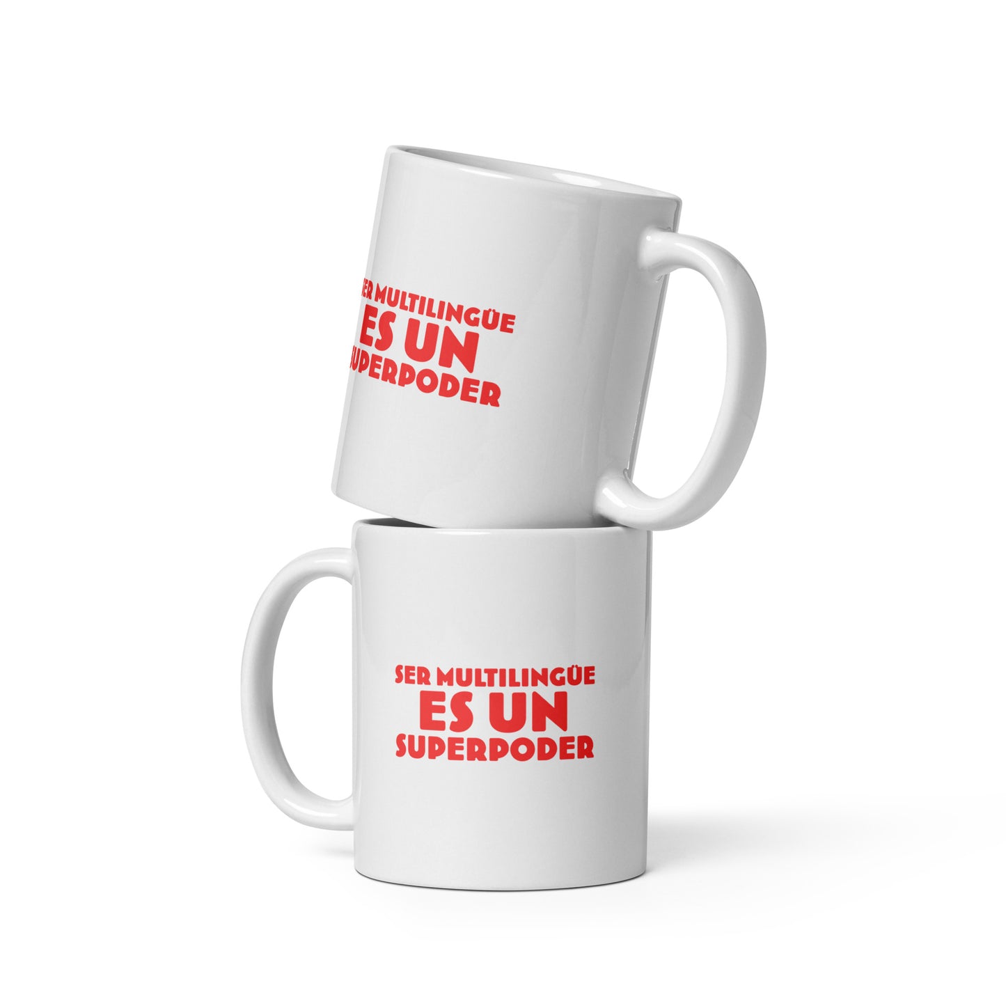 Superpoder White glossy mug.