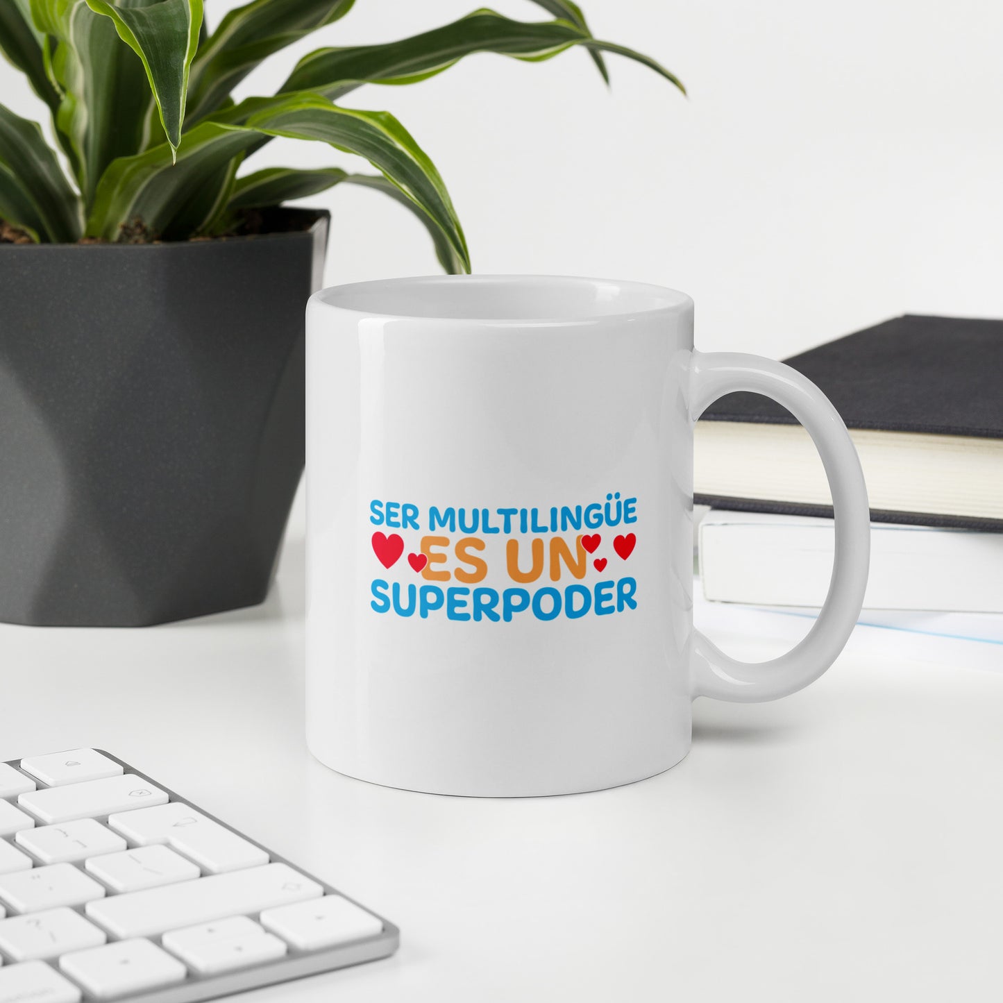 Superpoder  White glossy mug