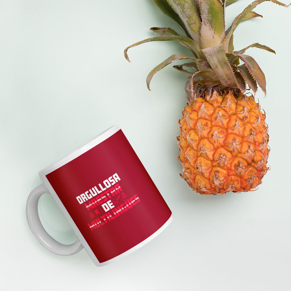 Orgullosa Maestra De Multilingues White mug