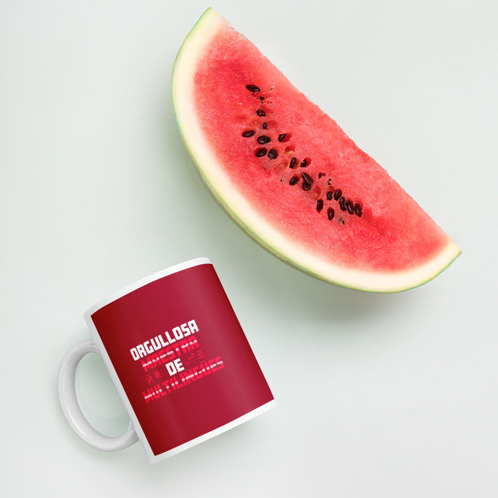 Orgullosa Maestra De Multilingues White mug